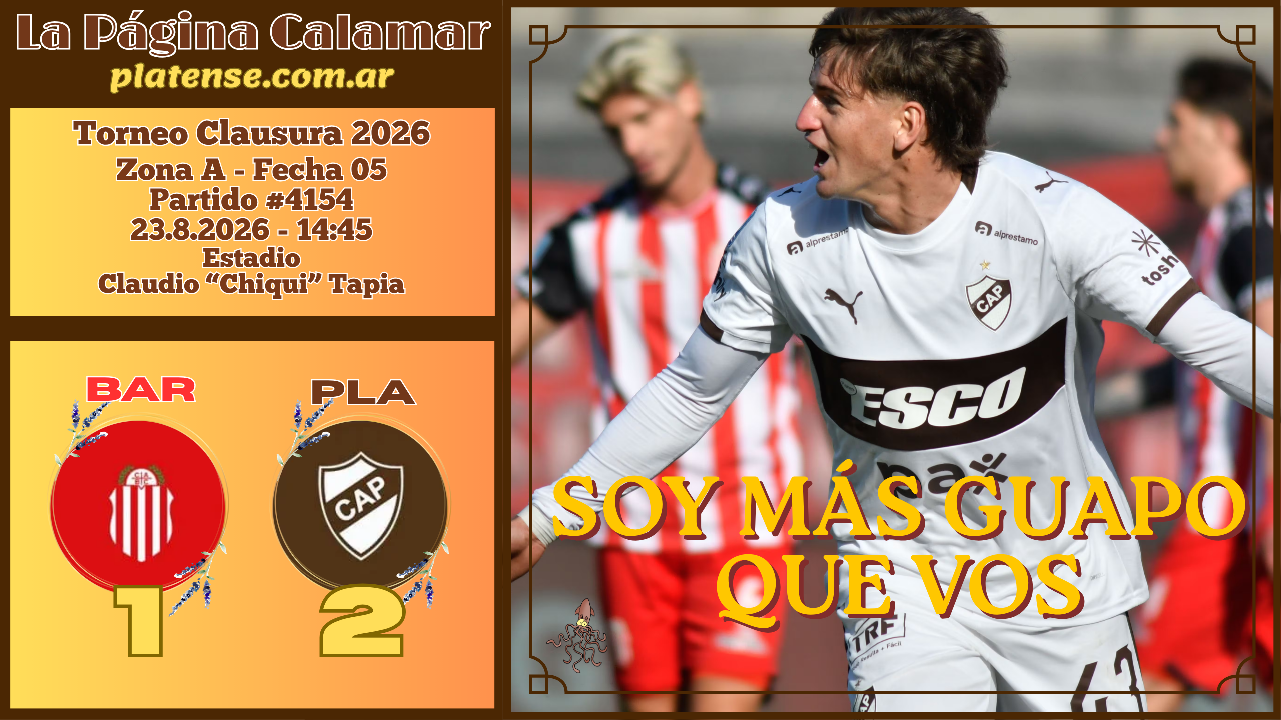 #4154 – Barracas Central 1 vs. PLATENSE 2 – 23.8.2026 – Clausura 2026 – F06