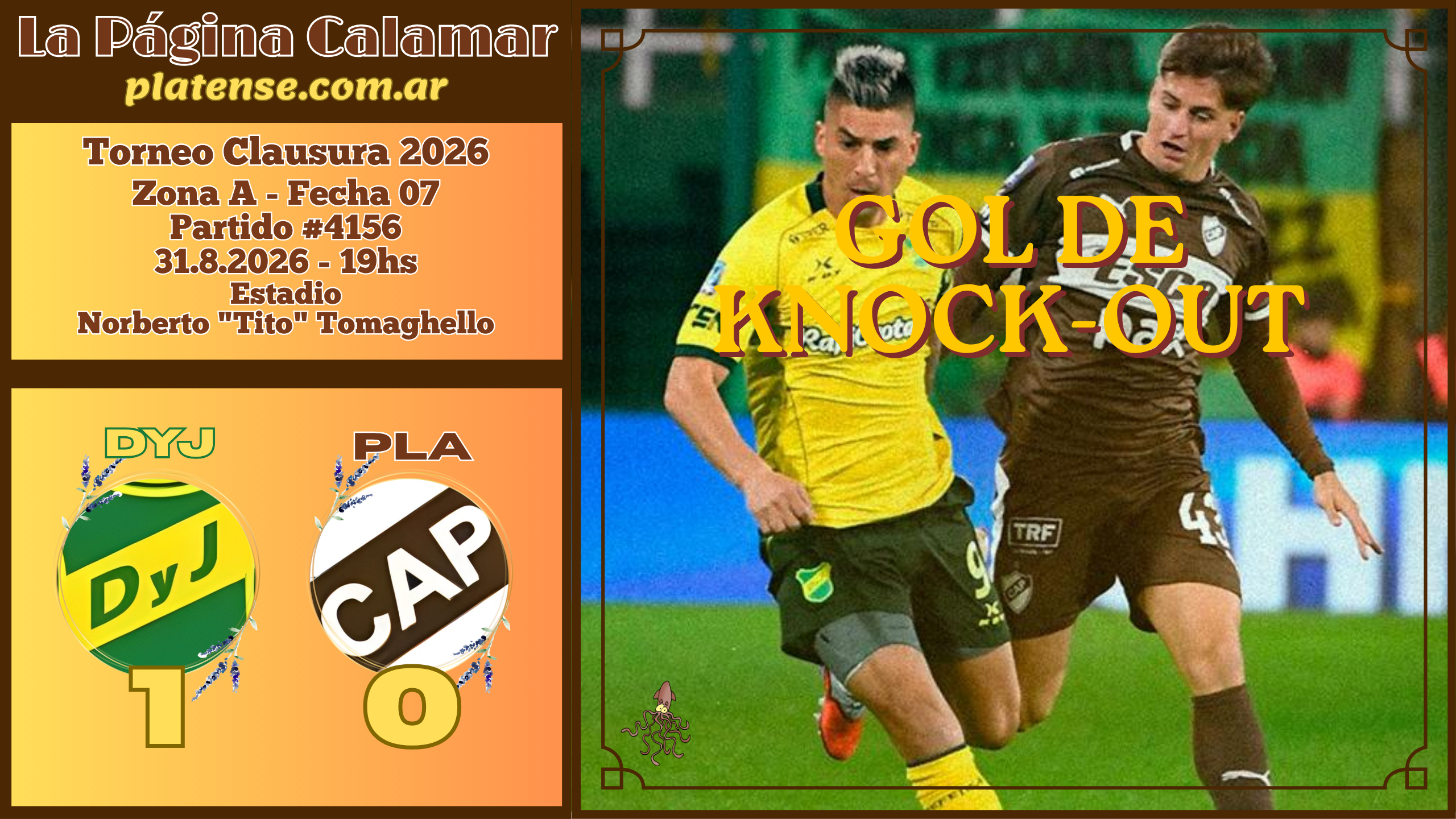 #4156 – Defensa y Justicia 1 vs. PLATENSE 0 – 31.8.2026 – Clausura 2026 – F07