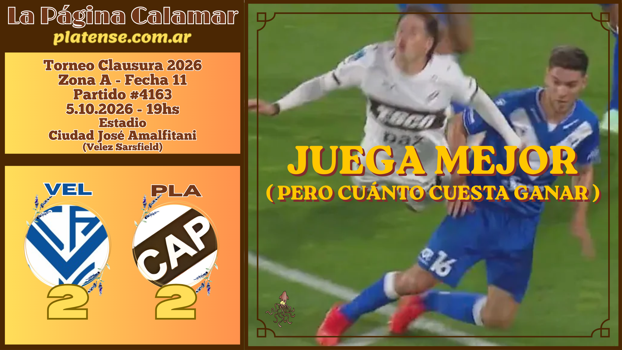 #4163 – Vélez Sarsfield 2 vs. PLATENSE 2 – 5.10.2026 – Clausura 2026 – F11